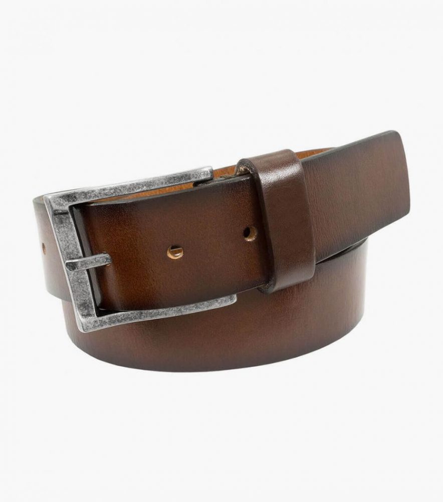 Florsheim Mens Belts | Albert Genuine Leather Belt Brown / Cherry