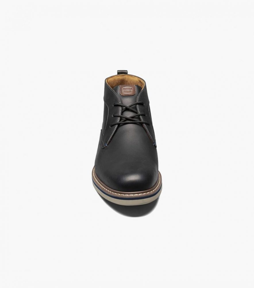 Florsheim Mens Boots | Norwalk Plain Toe Chukka Boot Black Ch