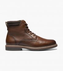 Florsheim Mens Boots | Norwalk Plain Toe Lace Up Boot Cognac Tumbled